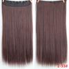 5Clips In Hair Synthetic Long Straight Hair Extensions Natural Hairpiece For Women Cosplay Party Wear