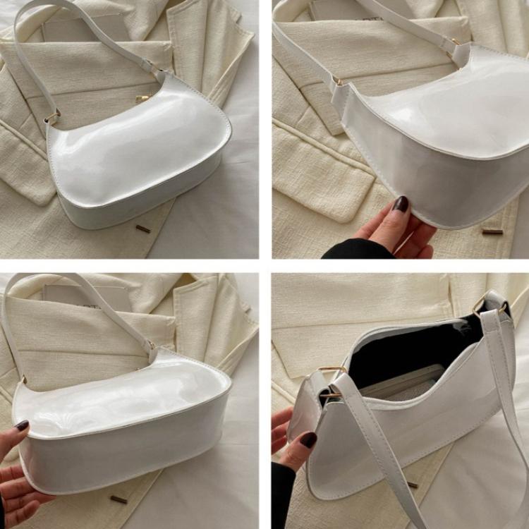 Retro Einfarbig PU-Leder Schultertasche Damen Mode Handtasche Lässige Geldbörse