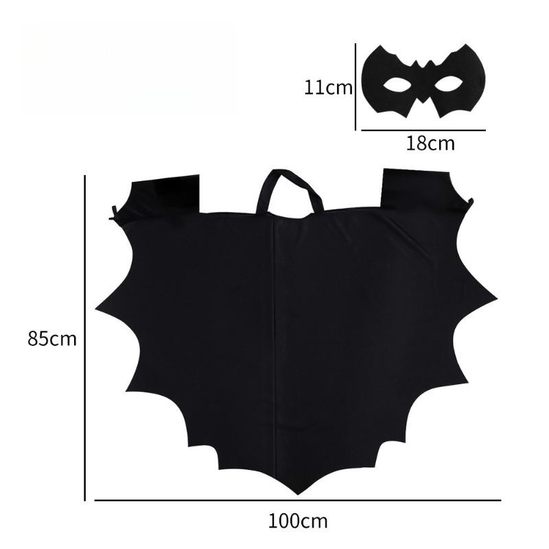 2026 Neue Cosplay-Kostüme Modefestival Spiel Halloween Fledermausumhang Kinder Erwachsene Einteiler Schwarze Maske Halloween Spielkostüm