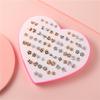 36 Pairs Non-allergenic Heart Box Earring Set - Fashionable, Non-repeating Designs for Women and Best Friends.