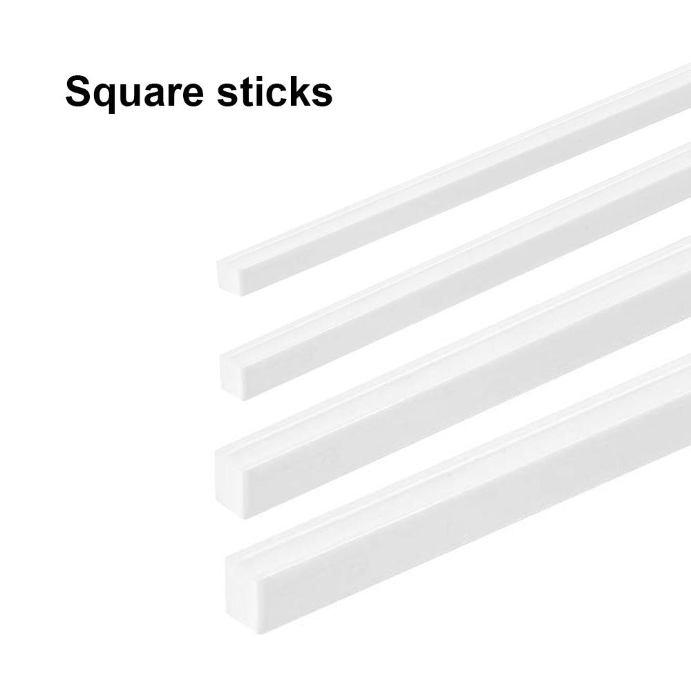 2/5/10/50 Pcs ABS Plastic Round Bar/square Bar for Home, House Sand Table Model Building Stick Making Landscape Building Tools.