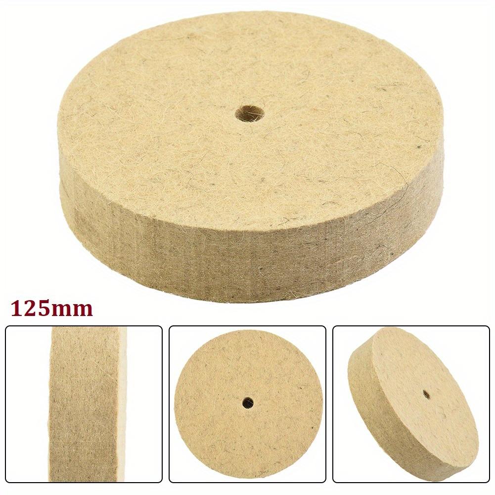 1 szt. Wełniany filcowy krążek polerski 125 mm 5 cali Podkładki szlifierskie Polerowanie Szlifierka Narzędzia obrotowe Do obróbki metalu Szlifowanie Stal Kamień Szkło