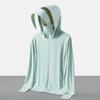 Cloud original yarn sunscreen clothing for women upf10 + removable brim ice silk UV protection outdoor cycling sunscreen clothing for men