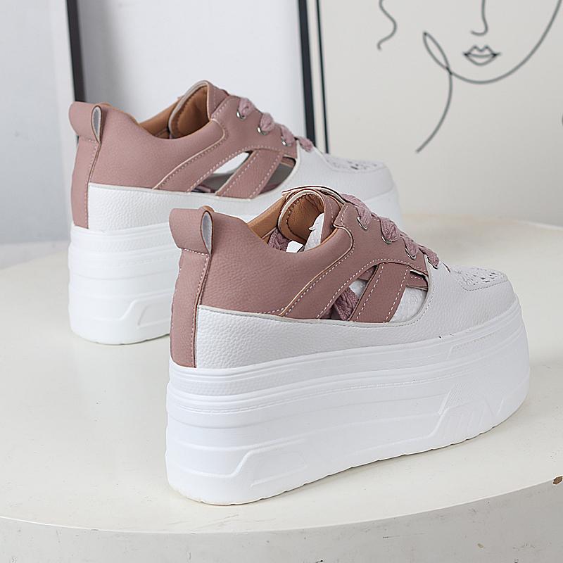 Fashion 12CM Women Breathable Platform Casual Shoes Women Height Increased Vulcanized Shoes Thick Sole Zapatos Mujer Zapatillas Mujer