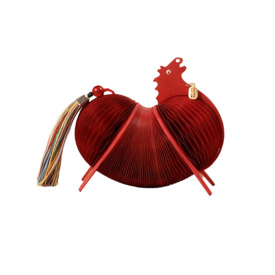 Chinesisches Neujahr Pferdefigur Ausziehbarer Waben-Tierkreis Pferd Dekoration 3D Faltpapier Pferd Tischornament für Frühlingsfest Heimdeko