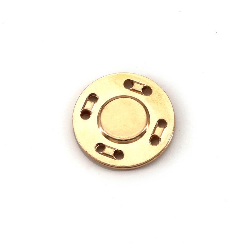

1 пара цветных металлических магнитных застежек, круглые потайные пуговицы, магнитные застежки для пальто и курток, ультратонкие невидимые кнопки-защелки 21.0 MM золотой