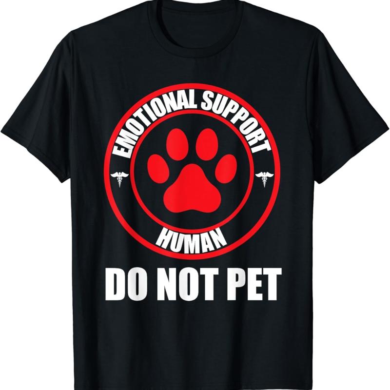

Emotional Support Human Do Not Pet Funny Dog Lover s T Shirt - Men s Summer Cotton Graphic Tee S разноцветный