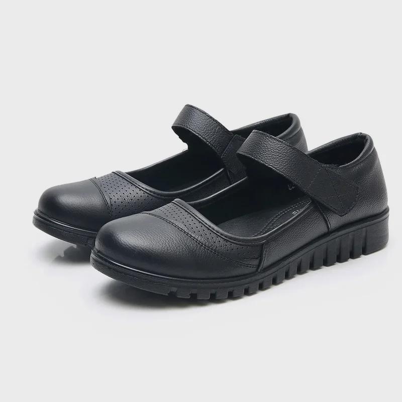 

Удобная повседневная обувь из коровьей кожи для женщин среднего и пожилого возраста - Four Seasons Wear 40 чёрный