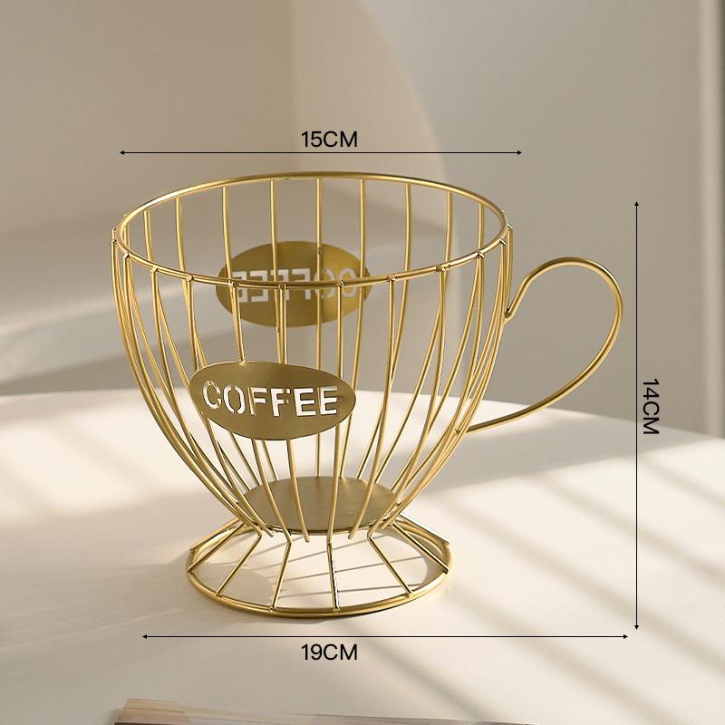 Metal Coffee Capsule Holder Large Capacity Cup Coffee Pod Organizer For Coffee Shop Bar Display Kitchen Storage Accessories