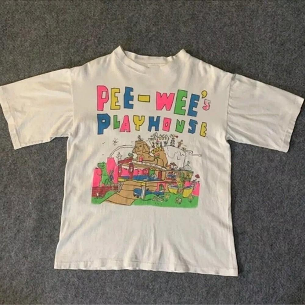 Pee Wee Herman White Playhouse Reprint T-Shirt Cotton Unisex S-4XL Unisex T-Shirt S