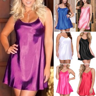 Women's Plus Size Nightgown Nightwear Dress Loose Sexy Strap Nightdress Lingerie Sleepwear