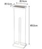 Yamazaki Jitsugyo 7739 Toilet Paper Stand with W16XD12XH52cm Tower Toilet Storage Shelf Rack Tray, White, Approx.