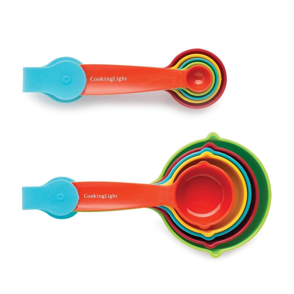 

10 Piece Measuring Cups Spoons Set Dishwasher Safe Kitchen Utensils Accurate Measurements Stackable Colorful Fun Cooking Prep United States