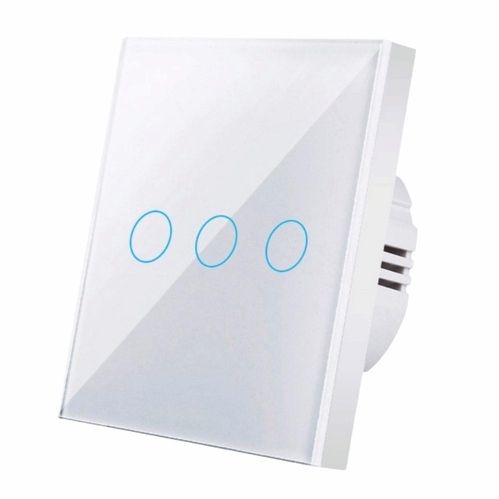1/2/3 Gang Wall Light Switch Glass Panel Smart Switch Touch Sensor Switch Lighting Control