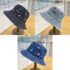 Cute Cherry Embroidery Denim Fisherman Hat Women's Fashion Street Casual Bucket Hat