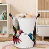 1pc, Stylish Floral Hummingbird Pair Laundry Basket, Foldable Organizer for Dirty Clothes And for Adults, Storage Container for Bathroom Home Decorati