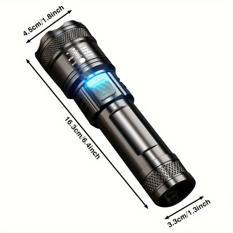 Ultra-High Power Flashlight Digital Electronic Display Waterproof Torch Zoom Hand Light Outdoor Camping Lantern