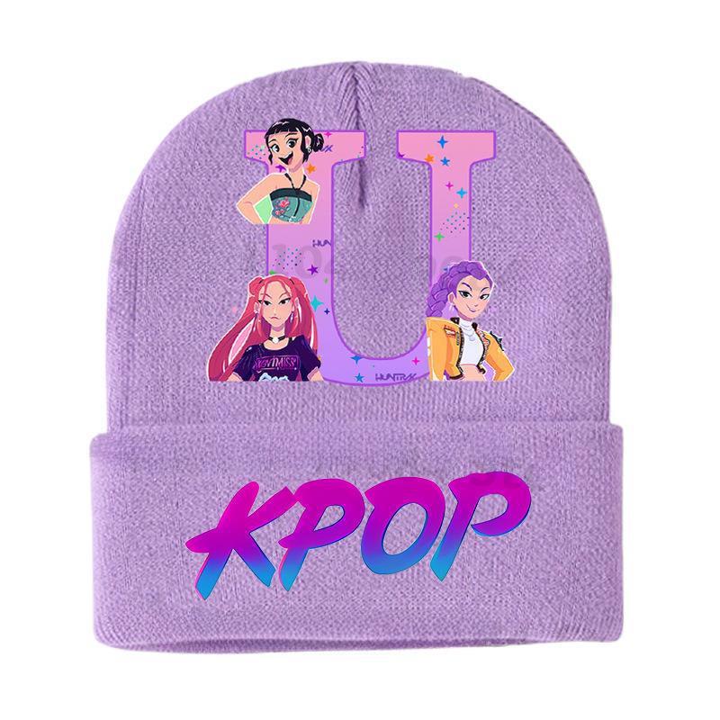 Demon Slayer KPOP Cartoon Pletená čepice - Teplá venkovní vlněná čepice pro děti