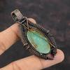 Chrysoprase Copper Pendant Wire Wrapped Gemstone Pendant Copper Wire Jewelry Rainbow Moonstone Pendant Gift For Her Handmade Amazing Pendant