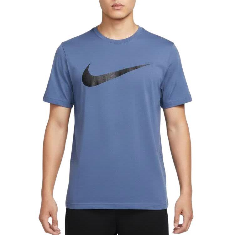 Nike HYVERSE Running T Shirts Men s Blue Crew Neck Moderate S