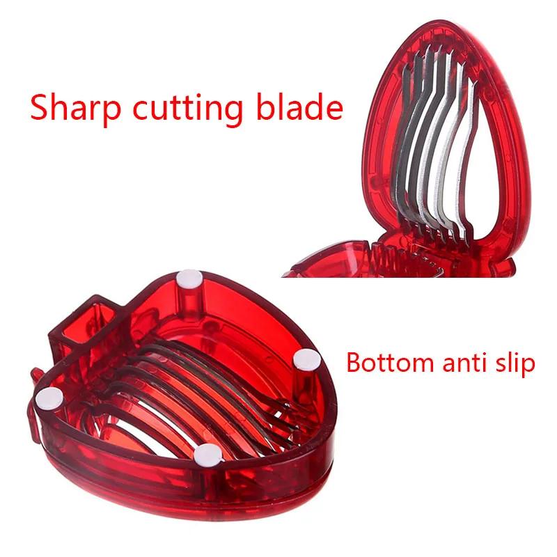 Strawberry Slicer Cutter Strawberry Corer Strawberry Huller Fruit Leaf Stem Remover Salad Cake Egg Tools Kitchen Accessories