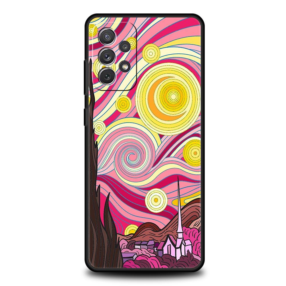 

Чехол для телефона для Samsung Galaxy A13 A15 A17 A07 A21S A22 A23 A25 A31 A73 A32 A52 A41 Мягкий ТПУ Искусство Ван Гога Звездная ночь Эстетика Samsung A52 5G