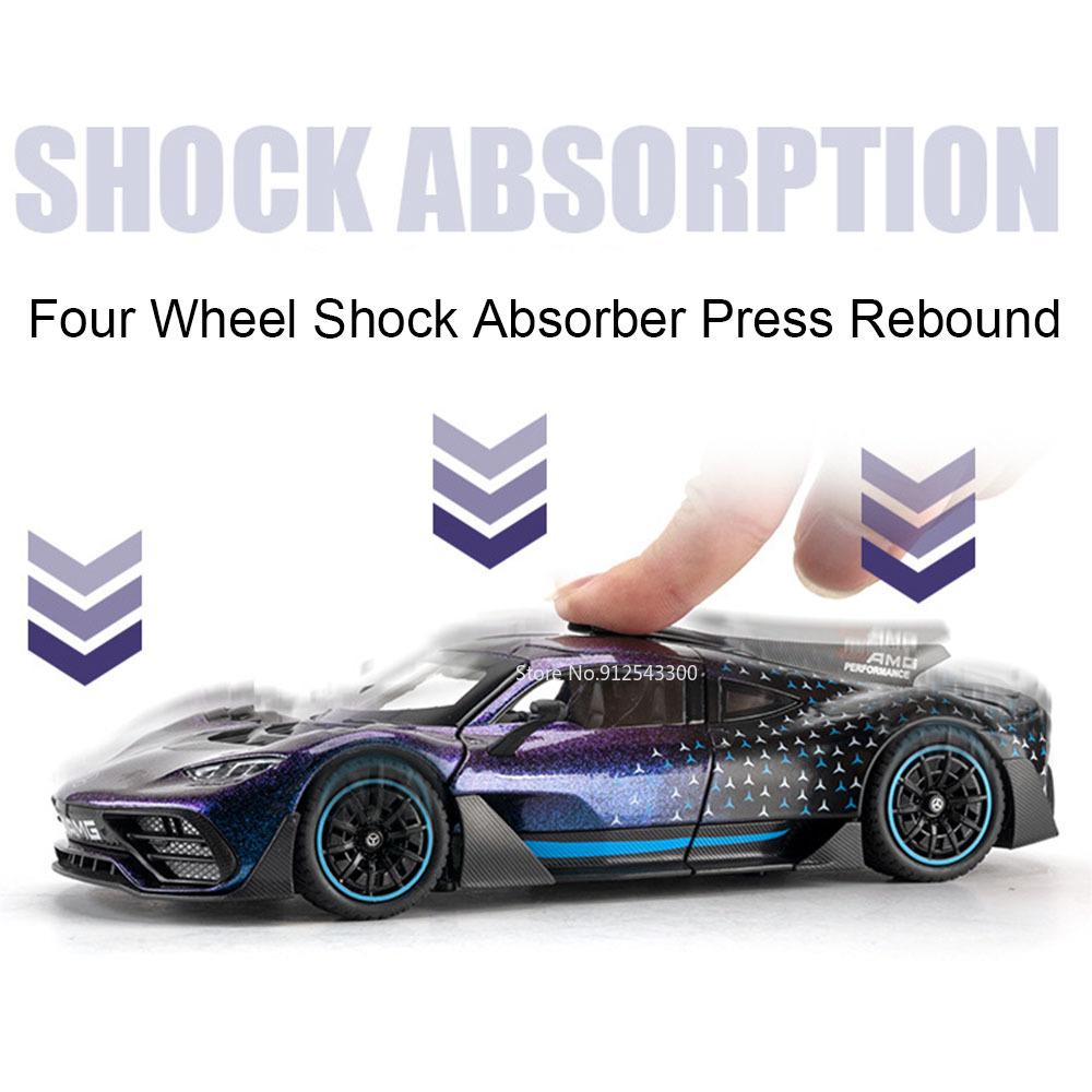 1:24 Scale ONE Sports Car Toy Model Light Music Pull Back Doors Opened Simulation Supercar Miniature Models Collection Gifts