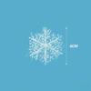 Plastic White Snowflakes Christmas Ornaments Xmas Tree Hanging Pendant Artificial Glitter Snow Flake Home DIY Wreath Decoration