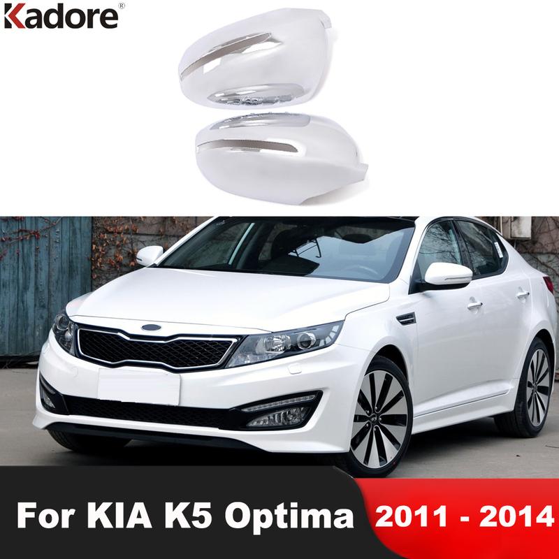 Rearview Mirror Cover Trim For KIA K5 Optima 2011 2012 2013 2014 Chrome Car Side Wing Mirrors Cap Shell Accessories