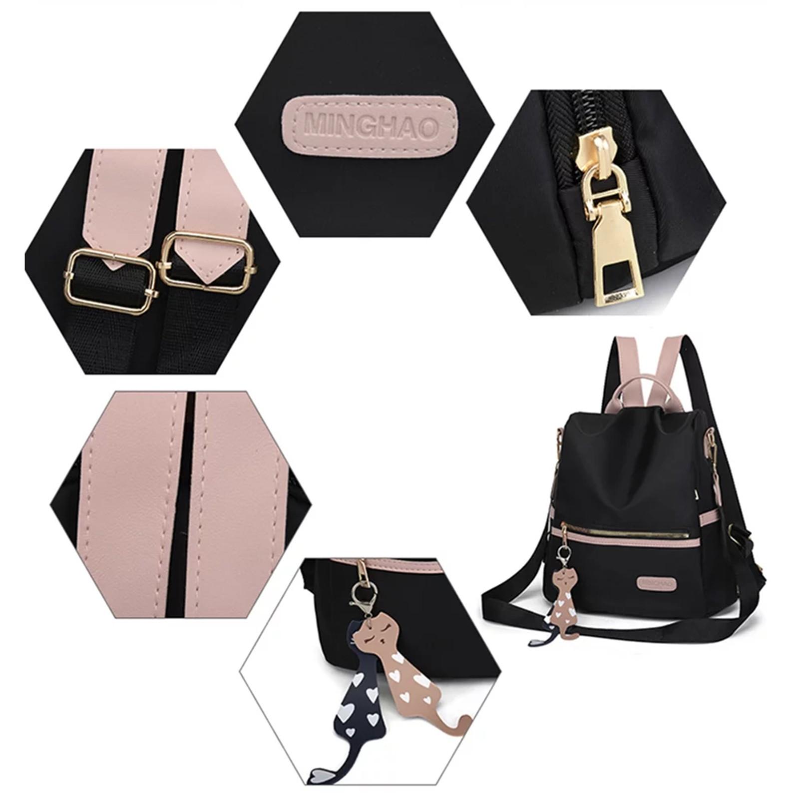 Рюкзак Женский Повседневная сумка Рюкзак Школьная мода Школьная противоугонная — фото 8