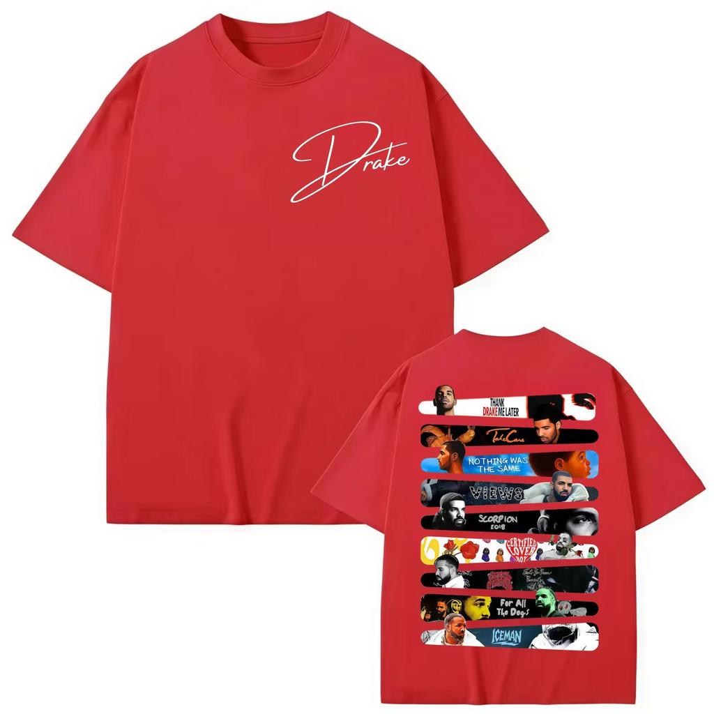 Rapper Drake Springsummer Print T Shirt Mens Womens Fashion Hip Hop Short Sleeve Tshirts Summer Casual pure Cotton Tshirt