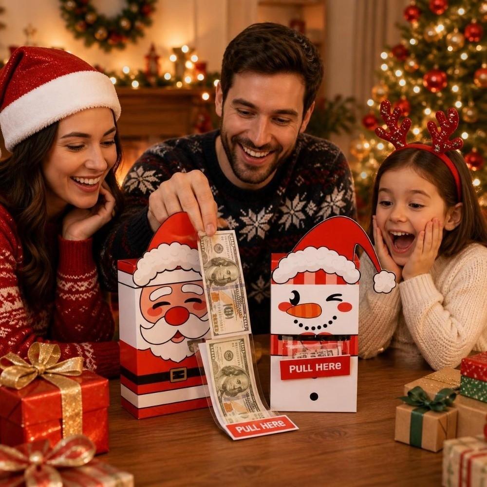 Santa Snowman Christmas Money Grabbing Box Funny Money Drawing Box  Family Gathering