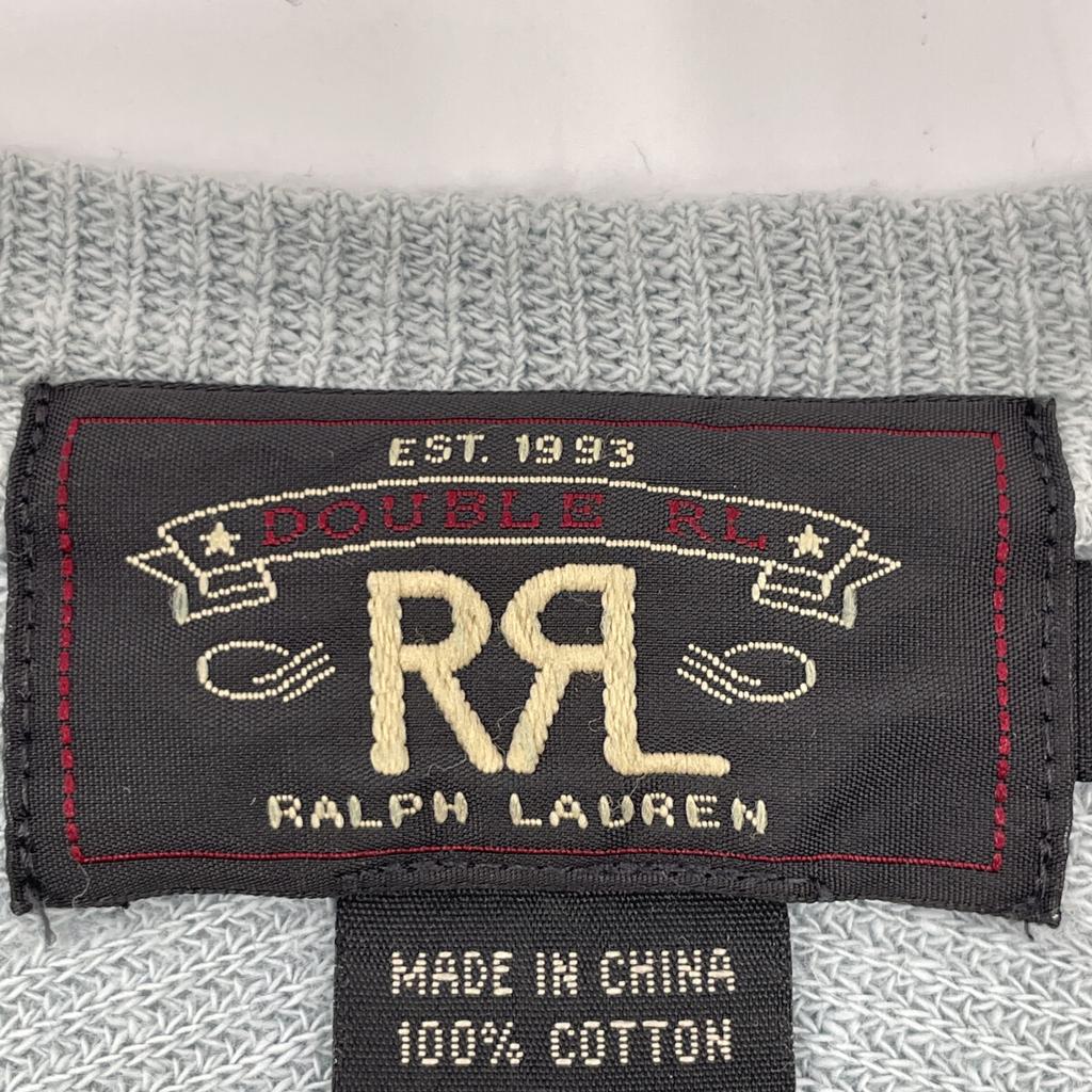 RRL Blue Cotton Thermal Long Sleeve T-shirt Tops M blueUsed