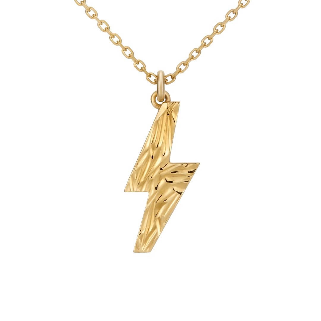

Lightning Necklace Silver Gold Unisex Unisex Accessories Jewelry Gift [U-Treasure] (Yellow Coating) Men s Women s