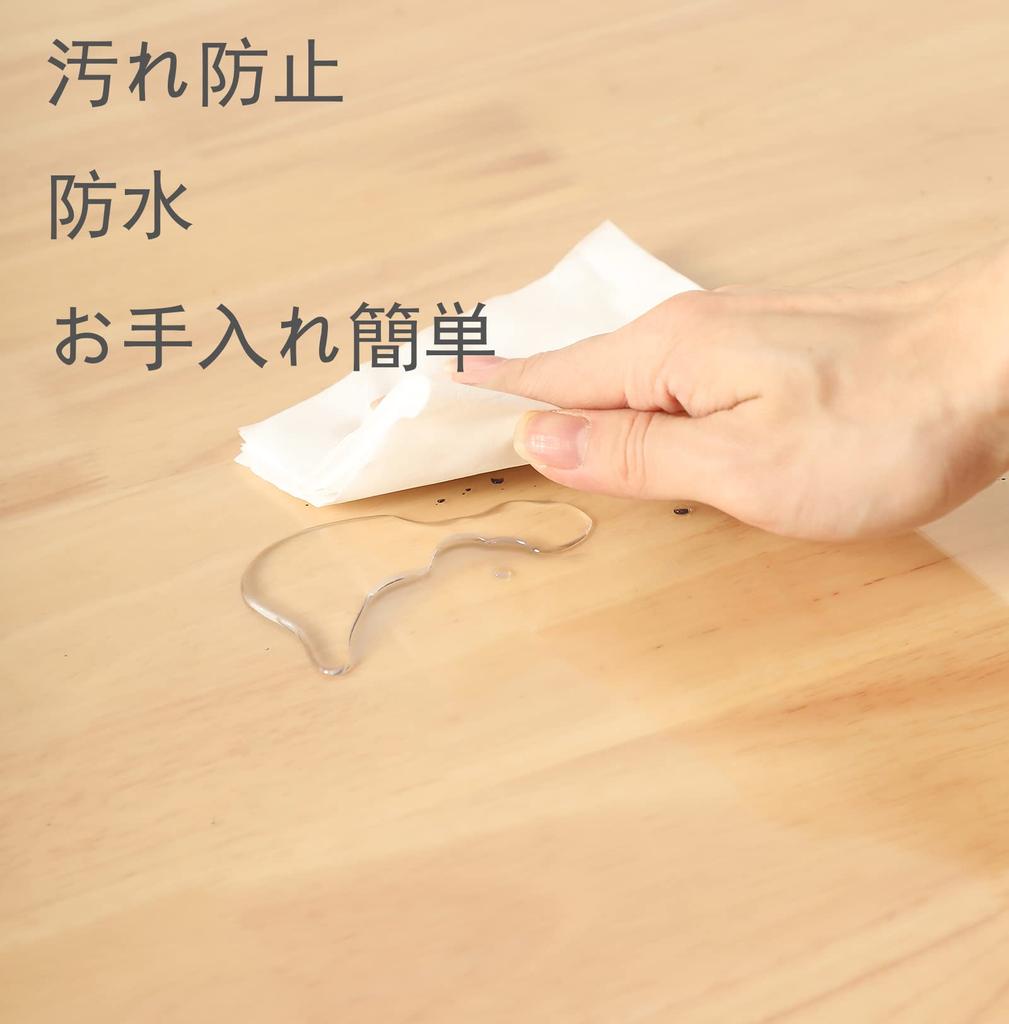 Table Transparent Table Cloth Thickness Desk Transparent Table Table Vinyl Stain Water Heat Rectangular Size Available Mat, 90180cm, 2.0mm, Mat,