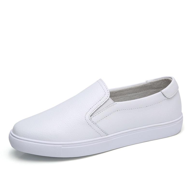 

Женские Туфли Женские Дамы Женский Грил Натуральная Кожа Белые Туфли Балетки Платформа Кроссовки Слипоны Мягкая Вулканизированная Обувь ZQMF-960 35 белый
