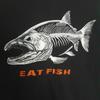 Eat Fish Scary Skeleton Fish TShirt 100 Cotton ONeck Short Sleeve Summer Casual Mens Tshirt Streetwear
