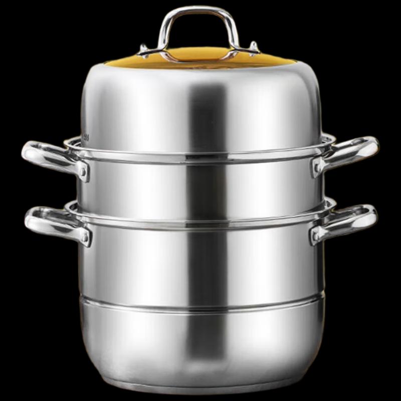 

Thickened 3-Tier 30CM Stainless Steel Steamer Pot