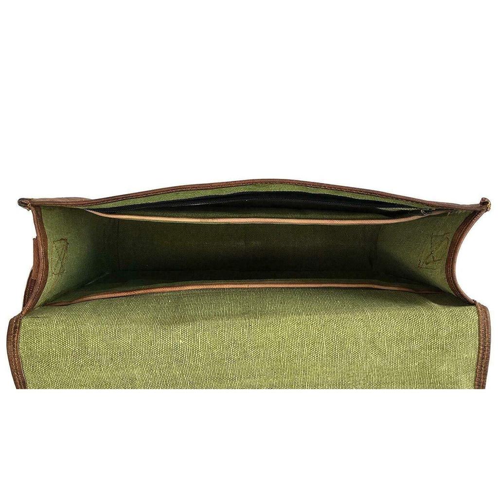 Vintage braune echte Ziegenleder Laptop Umhängetasche Herren Messenger Bag