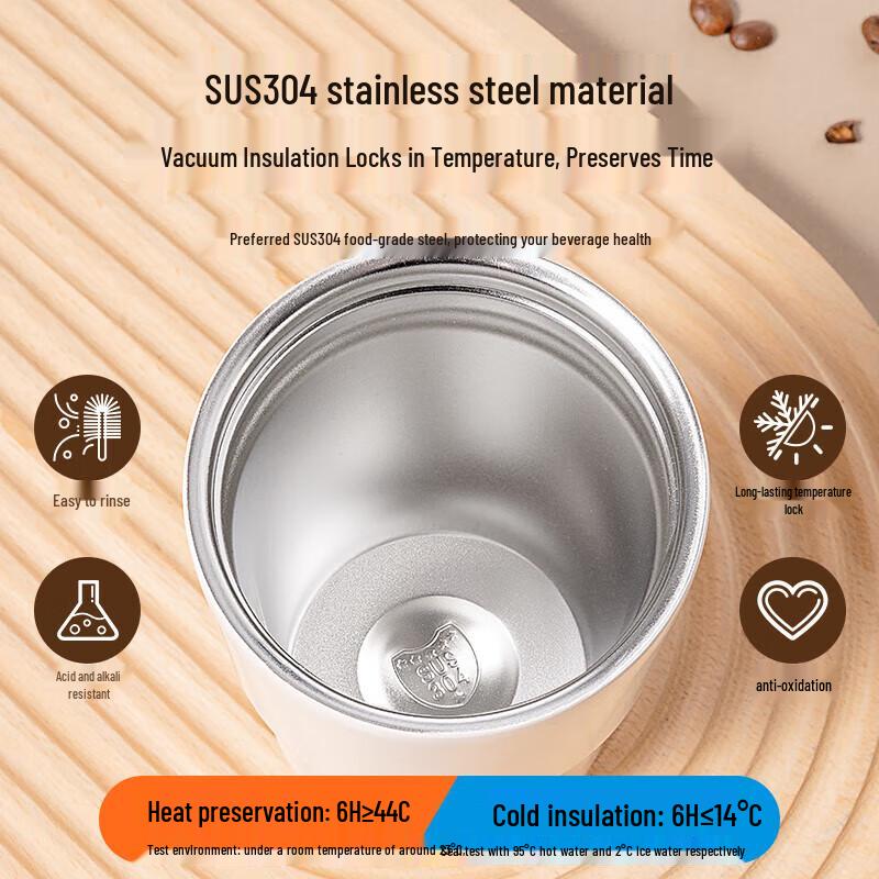 Dilabel Stainless Steel Insulated Travel Coffee Mug