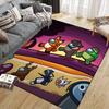 Among Us Flannel Pattern Square Carpet,Area Rug,Carpet Rug for Living Room Bedroom Sofa Playroom Decor,Non-slip Floor Mat