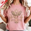 Celestial Dragon Moon Phase TShirt Witchy Boho Floral Tee Gothic Style Unisex Fashion Casual Tshirt Retro Design Printed Tops