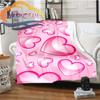 Love-miss You-gift for Girlfriend Fluffy Blanket Flannel Warmth Soft Plush Sofa I Love You Heart Pattern Blanket Tourist