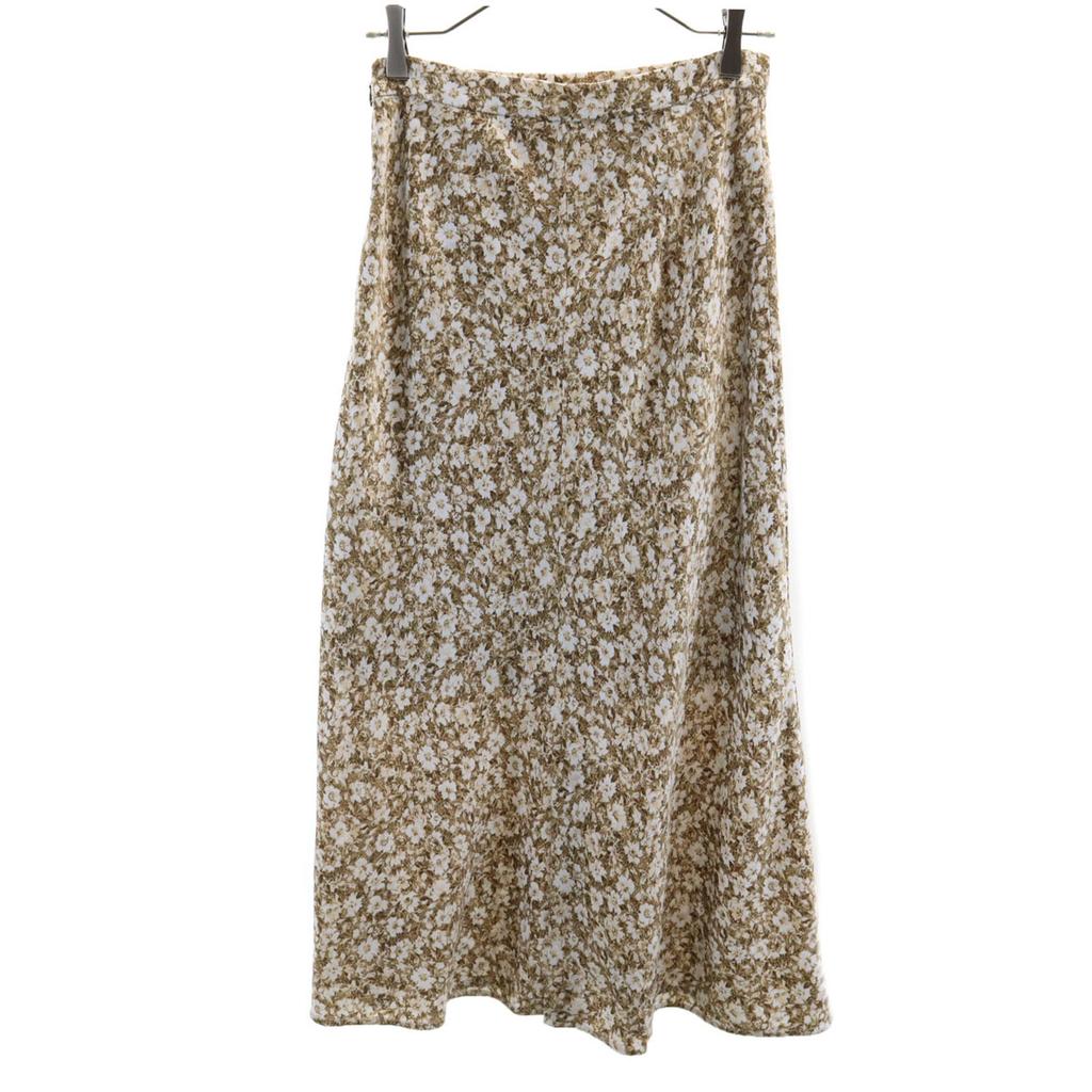 SNIDEL Variety Print Maxi Length Narrow Skirt 1 Beige Women Used