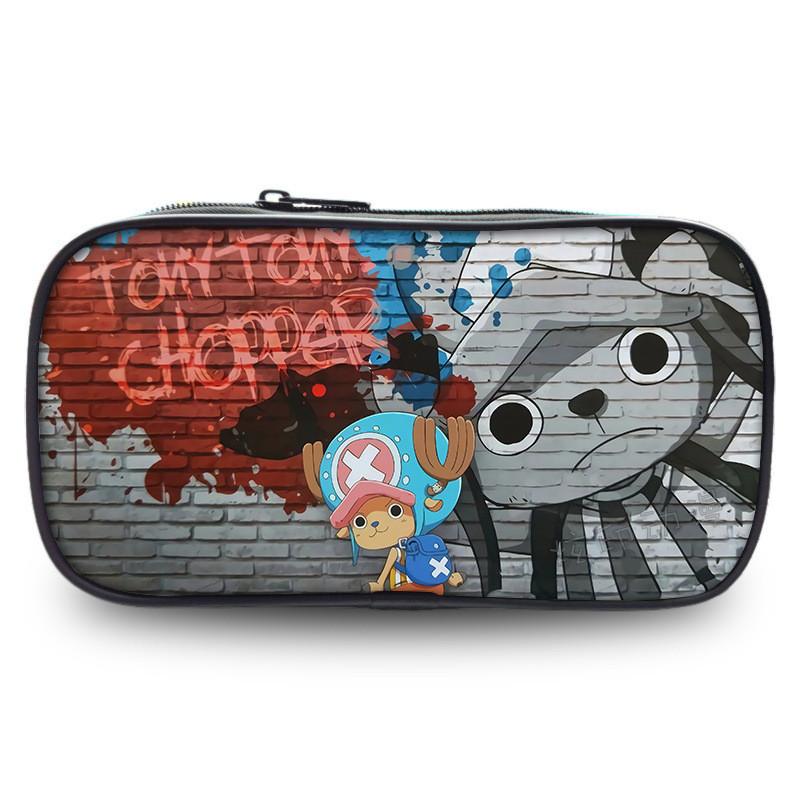 One Piece Luffy Anime Printed Single Layer Stationery Storage Pencil Bag For Students And Office Use