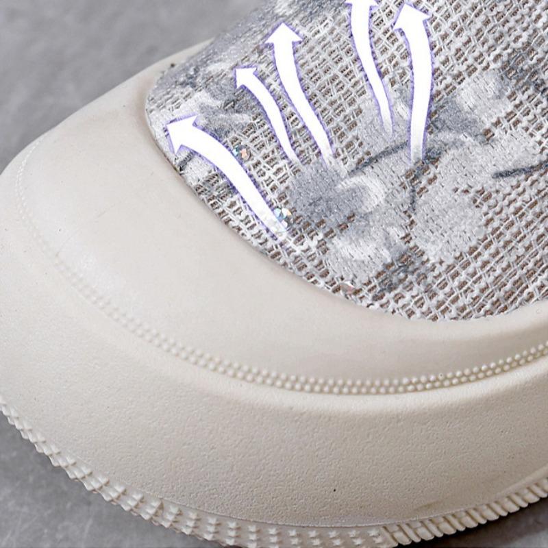 Summer Women Lace Casual Shoes Fashion Breathable Comfortable Slip On All-match Exquisite Woman Platform Footwear Zapatos Mujer