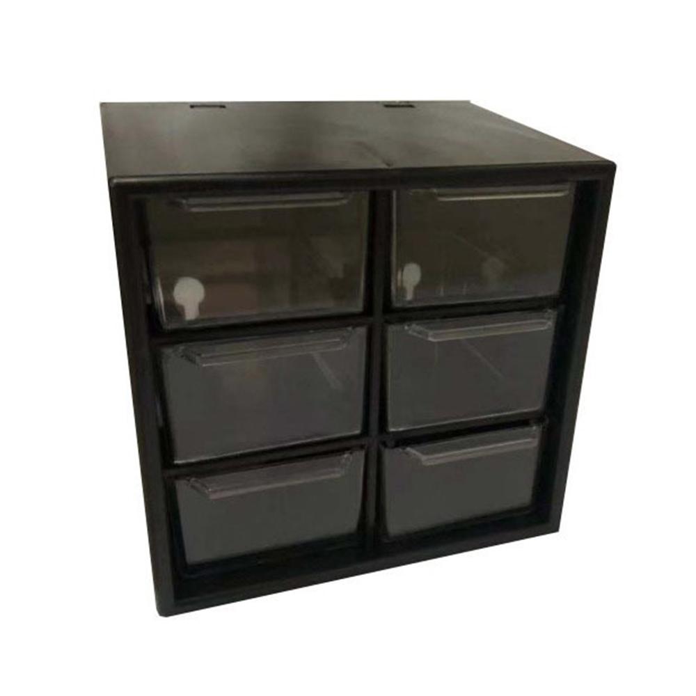 

Настольные 9-ячеечные ящики для хранения Маленький ящик с перегородками Студенческий стол Настенный органайзер для мелочей Коробка для мини-ящиков чёрный