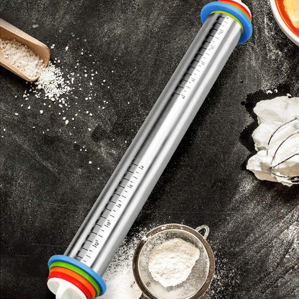 Adjustable Dough Roller Removable Rings Silicone Kneading Mat Bakery Use