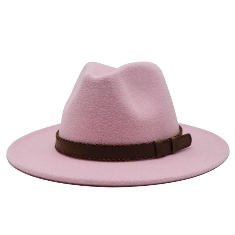 61Cm Large Size Woolen Jazz Hat Top Hat Retro Flat-Brimmed Big Eaves Hat