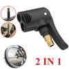 2-In-1 Bicycle Pump Nozzle Hose Adapter Inflatable Pump Bicycle Air Chuck Inflator Valve Connector Adapter Bicycle Accessories Valve Stems 1